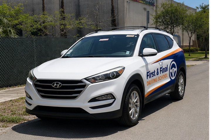 Hyundai Tucson driving school car at First and Final Driving School